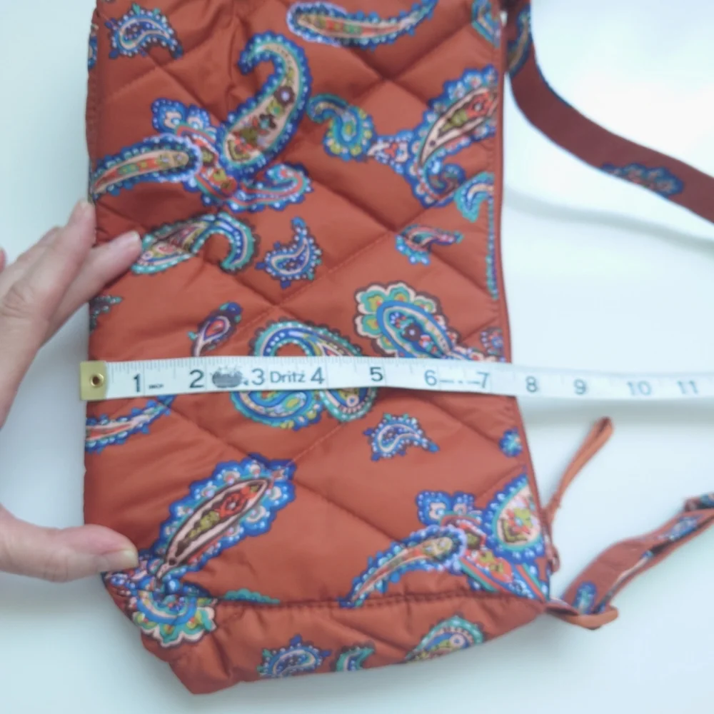 VERA BRADLEY Minor Paisley Quilted Shoulder Bag and Wristlet Pouch Set Orange
